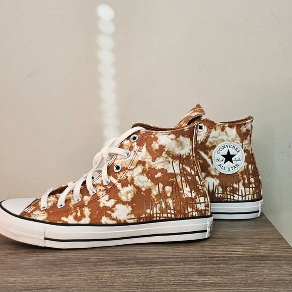 Converse CTAS Tie Dye Hi Tops women's 9.5  Tan/White # A06004C NWT - Picture 1 of 7